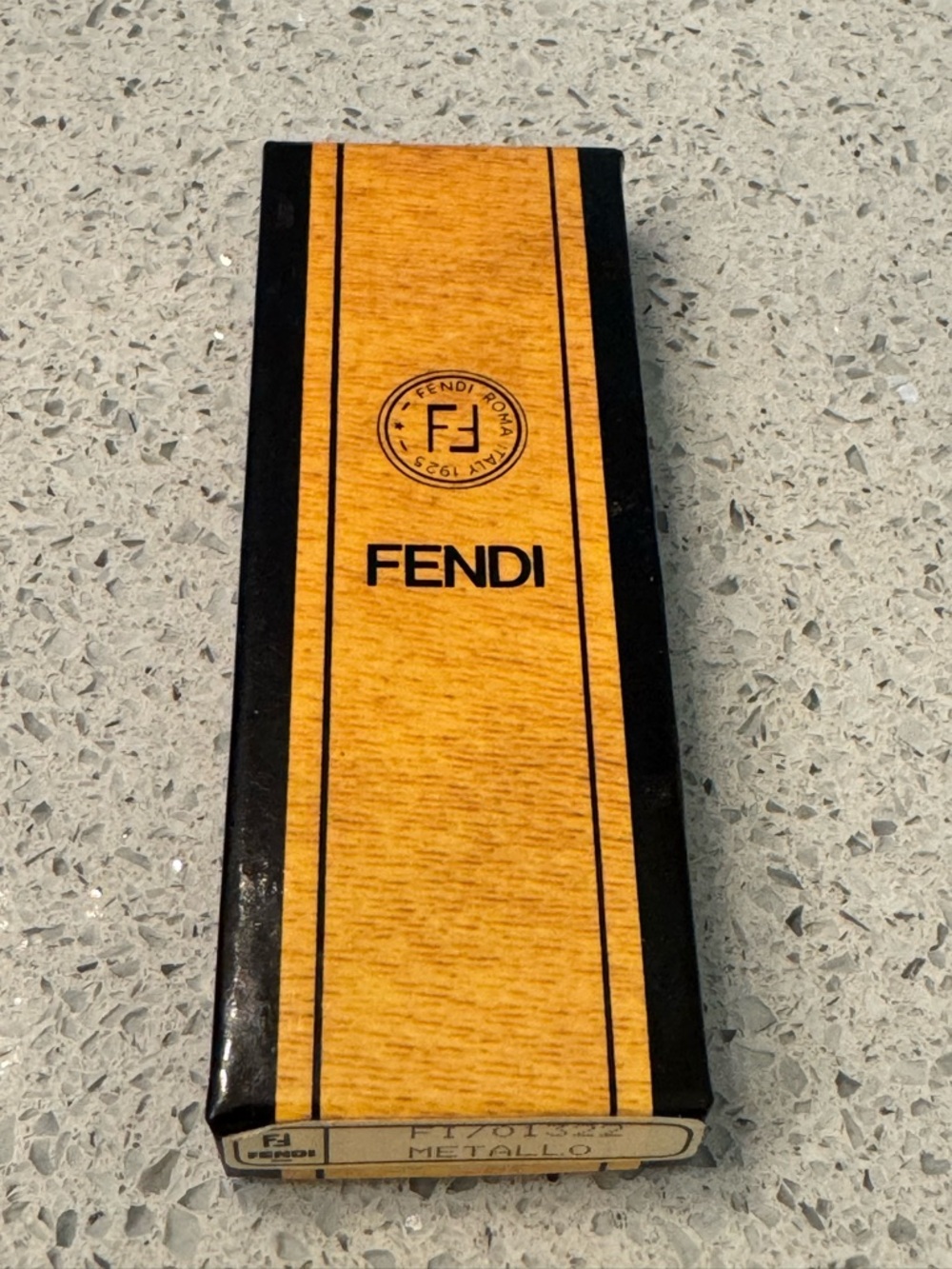 Fendi Gold and Silver Double F Square Keychain - Picture 4 of 4